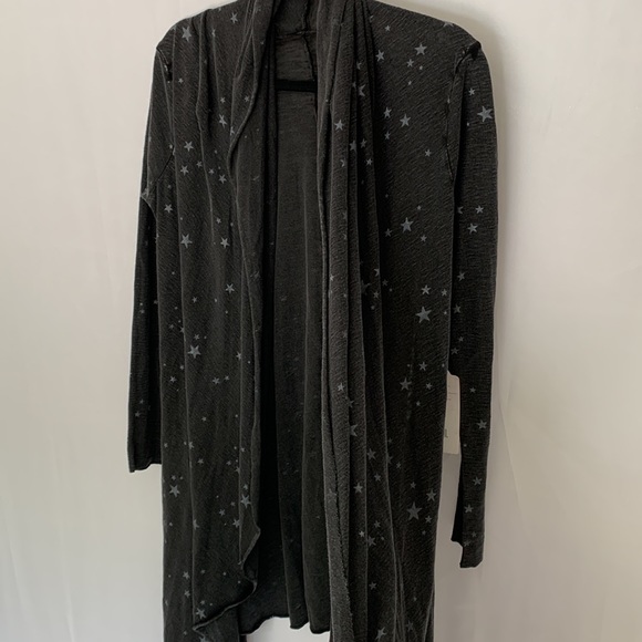 True Craft Sweaters - NWT True Craft Lightweight Grey Star Print Duster Cardigan Witch Goth Medium